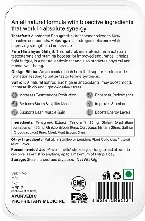Buy WELLBEING NUTRITION MELTS TESTO POWER TESTOSTERONE BOOSTER FOR ...