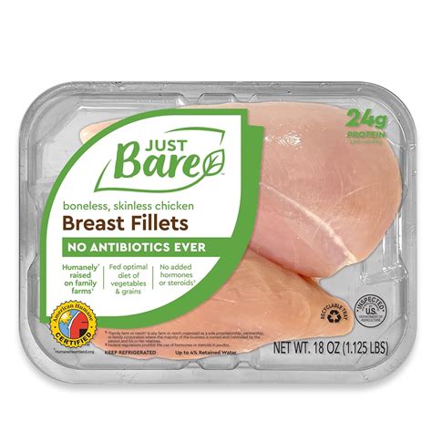 Amazon.com: Just Bare® Natural Fresh Chicken Breast Fillets | No ...