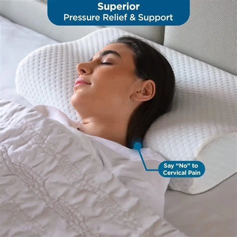 Memory Foam Pillows for Sleeping for Cervical, Lumbar & Knee Pain ...