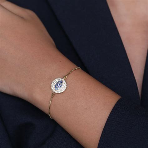 The Round Studded Evil Eye Bracelet – www.zewar.co