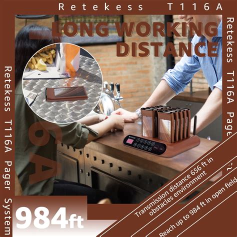 Buy Retekess T116A Restaurant Pager, Wireless Paging System, Low ...