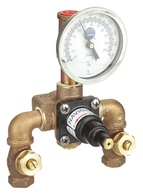 BRADLEY, 7 gpm Max Flow Rate, 1/2 in NPT x 1/2 in NPT, Mixing Valve ...