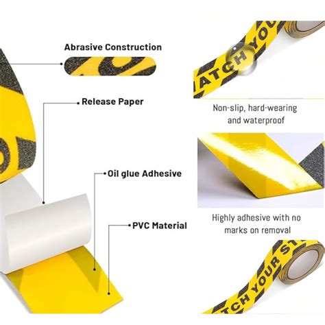 Buy Anti Slip Tape-Yellow-Black (5M x 50MM) -Royalkart