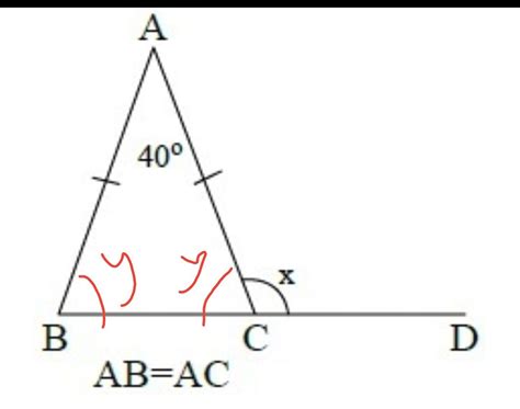 In the following figure, find the value of x: - Brainly.in