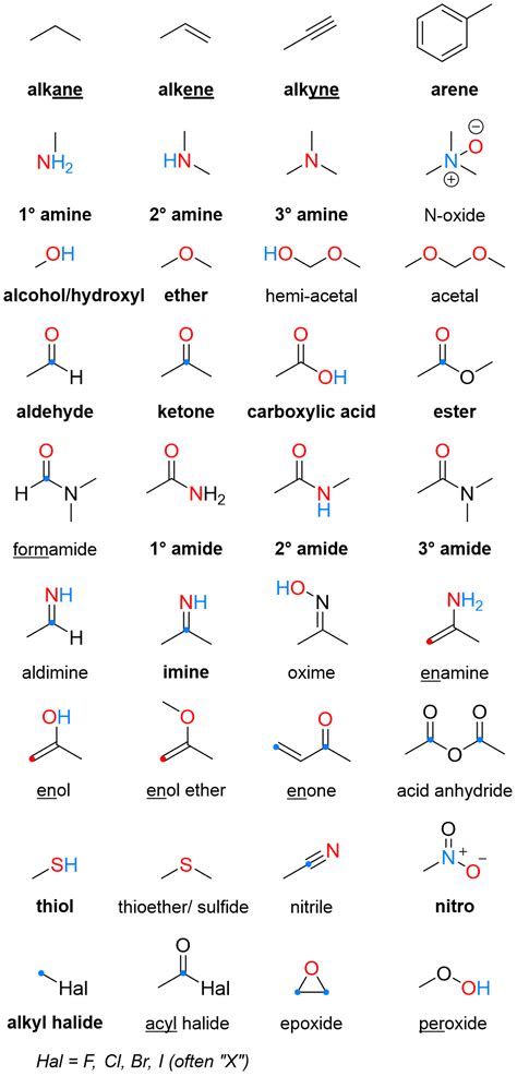 Image result for Examples of Common Functional Groups