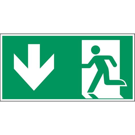 139133 Brady | Polyester Emergency Exit Left, None, With Pictogram Only ...