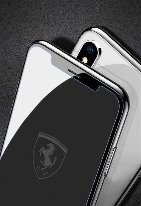 Scuderia Ferrari ® Apple iPhone XR Etched Ferrari logo 9H Transparent ...