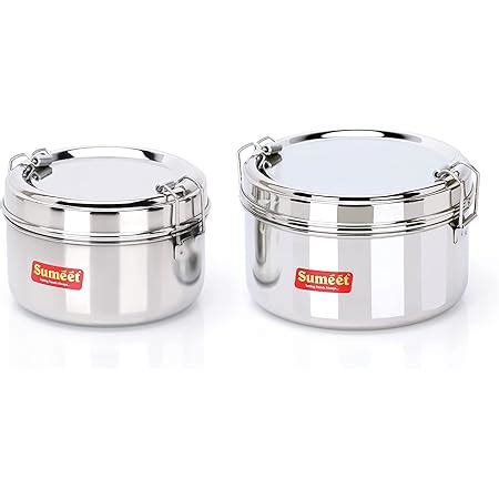Buy Sumeet Stainless Steel Meal Pack Lunch Box / Tiffin with Steel ...