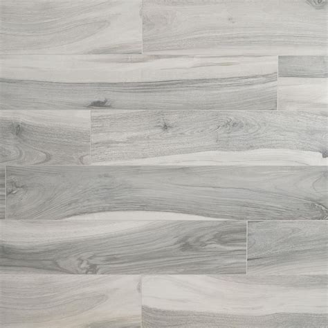 Artmore Tile Peruvian Gray 8-in x 48-in Matte Porcelain Wood Look Floor ...