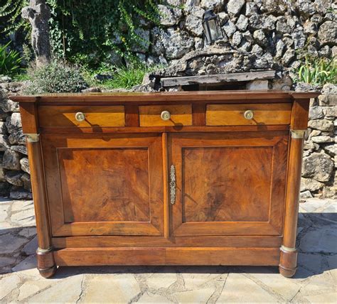 Proantic: Empire Buffet In Walnut From The 19th Century