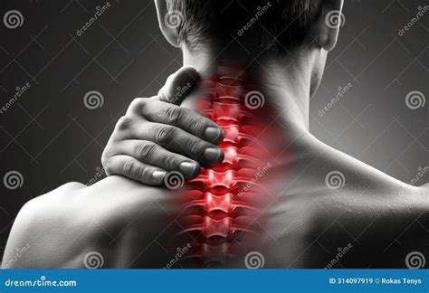 Neck Pain, Sciatica and Scoliosis in the Cervical Spine, Chiropractor Treatment Concept, Painful ...