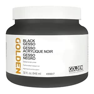 Golden Acrylic 32oz Black Gesso : Amazon.in: Home & Kitchen