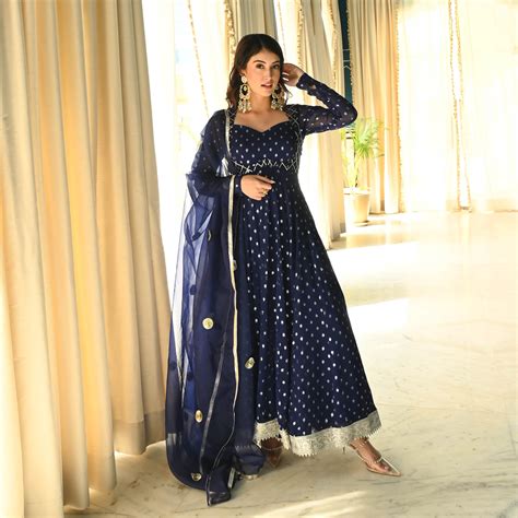 Rumi Blue Designer Anarkali Suit Set for Women Online – UrbanStree