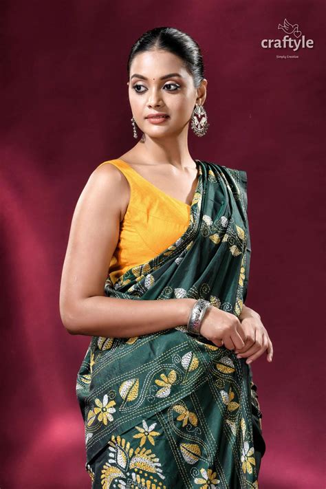 Kantha Stitch Sarees Handcrafted Bengal Heritage – Craftyle