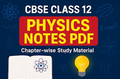 CBSE Class 12 Physics Study Notes & Important Questions - InyaTrust ...