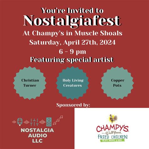 Nostalgiafest, Champy's Famous Fried Chicken, Muscle Shoals, 27 April ...
