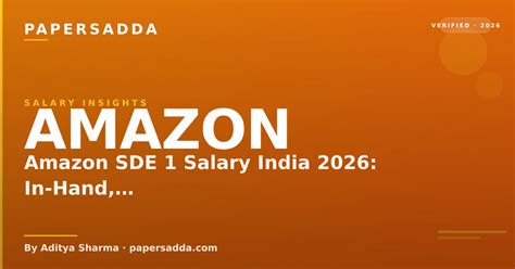 Amazon SDE 1 Salary India 2026: In-Hand, CTC & RSU | PA