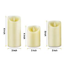 LTETTES Flameless LED Pillar Candles | Flickering Flame Effect with ...