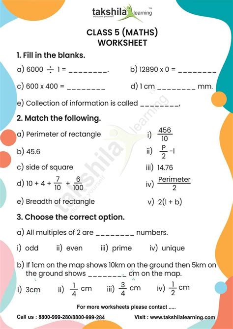 Image result for 5 Class Maths Learning