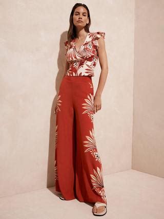 Mint Velvet Floral Wrap Top, Red/Multi