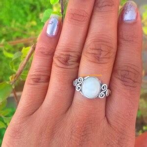 Buy White Howlite Ring, 925 Sterling Silver , Oval Stone Ring, Designer ...