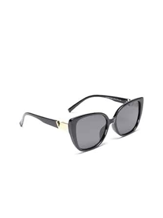 Buy Carlton London Women UV Protected Black Lens Grey and Gold Toned ...