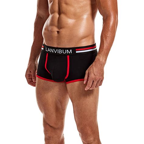 Gubotare Men Trunk Big and Tall Underwear for Men Boxer Briefs (Black ...