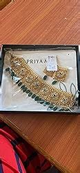 Buy Priyaasi Studded Green Stone Jewellery Set for Women | Wedding ...