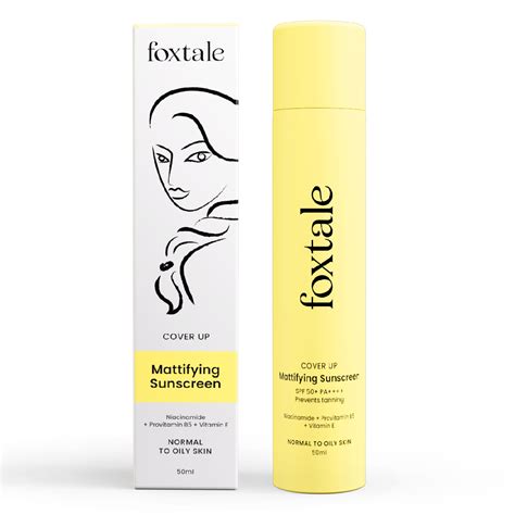 Buy Foxtale CoverUp SPF 50+ PA++++ Broad Spectrum Matte Sunscreen - 50ml...