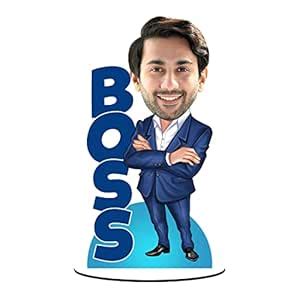Foto Factory Gifts® Personalized Caricature Gifts for men Boss (wooden ...