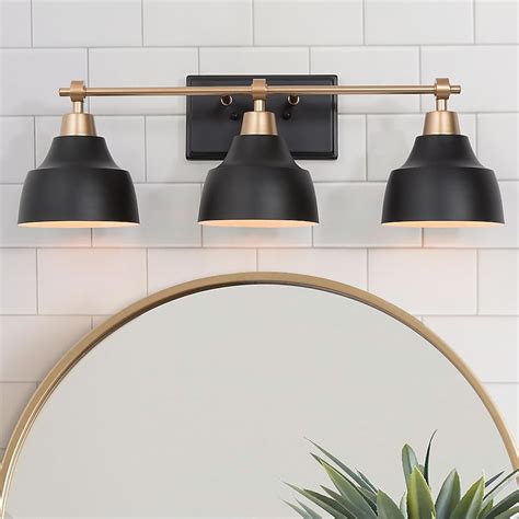 LNC Darren 24.5-in 3-Light Matte Black LED Modern/Contemporary Vanity ...