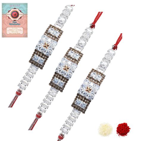 Designer Little Bro Rakhis for brother Set of 3 Rakhi Made from Cotton ...