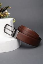 Buy Men Brown Textured Formal Belt Online - 40067593 | Van Heusen