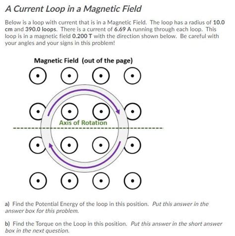 Solved A Current Loop in a Magnetic Field Below is a loop | Chegg.com