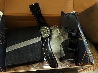 Relish Gift Combo Box of Men's Black Analog Leather Strap Watch ...