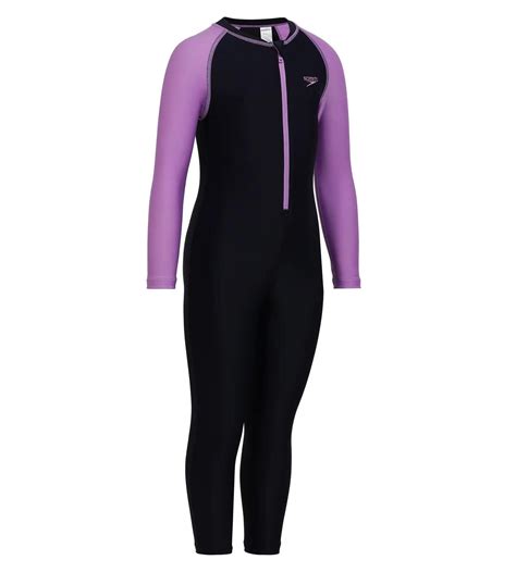 Buy Speedo Color Block All In One Suit Truenavy-Sweet-Purple Swimwear ...