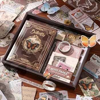GDNK Scrape Book Kit Scrapbooking Kit Vintage Journal Scrapbook Pack ...
