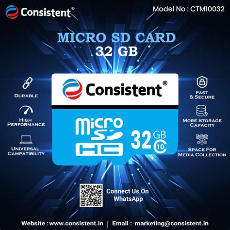 Consistent Micro SD Card 32Gb, High Performance 5 Year Warranty ...