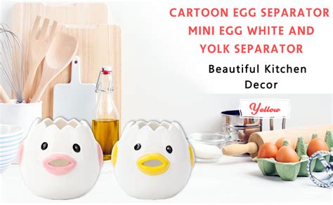UNIVERSE LIGHTS Cartoon Egg Separator Mini Egg White and Yolk Separator ...