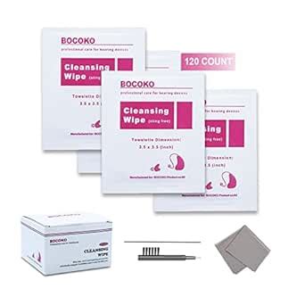 120 Count Hearing Aid Wipes Individually Packaged Cleaning Towelette ...