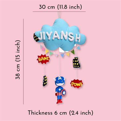 Superhero Captain Cloud-themed Name Plate for Children – Housenama