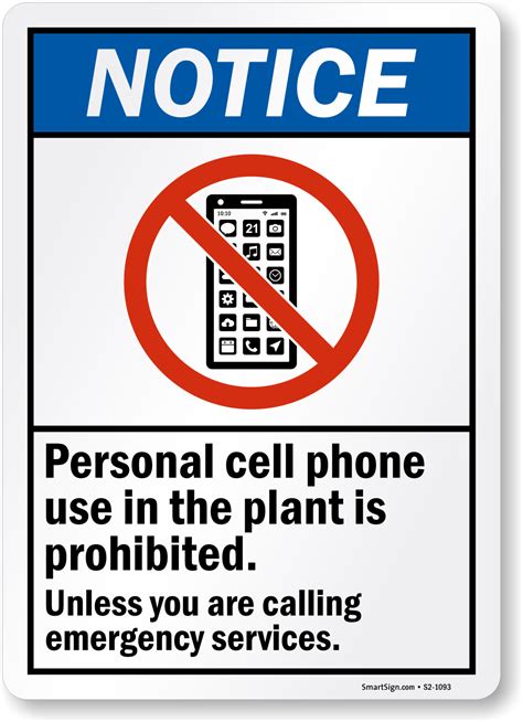 Cell Phone Use Prohibited Sign 的图像结果