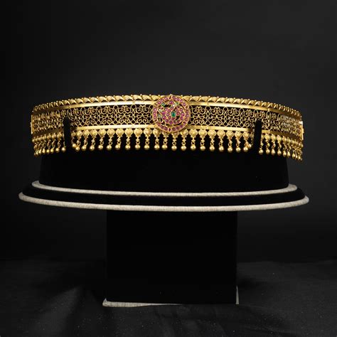 Shop Ava gold plated silver vaddanam from Amyra Silver