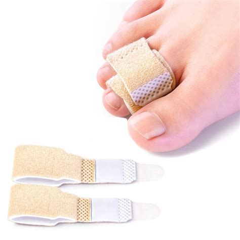 2Pcs Hammer Toe Straightener, Broken Toe Wraps,Toe Cushioned Bandages ...