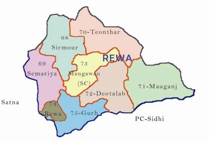 Rewa Jile Ki Sabhi Vidhan Sabha Seat Map - रीवा जिले की सभी विधान सभा ...