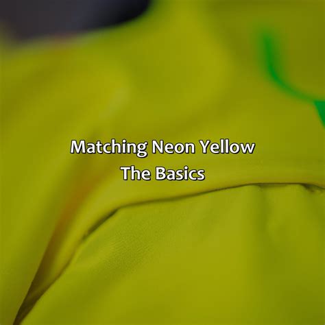 What Colors Goes With Neon Yellow at Walter Coy blog