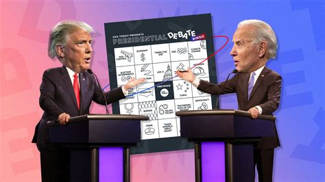 Presidential debate bingo card: Biden and Trump face off