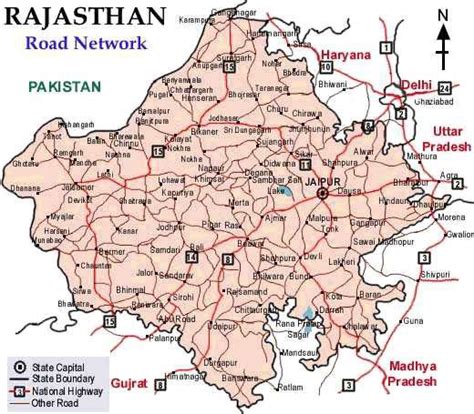 Map of Rajasthan | Tourist Map of Rajasthan | Districts Map of ...