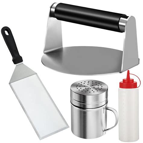 Smashed Burger Kit, 304 Stainless Steel Burger Press, Grill Spatula ...