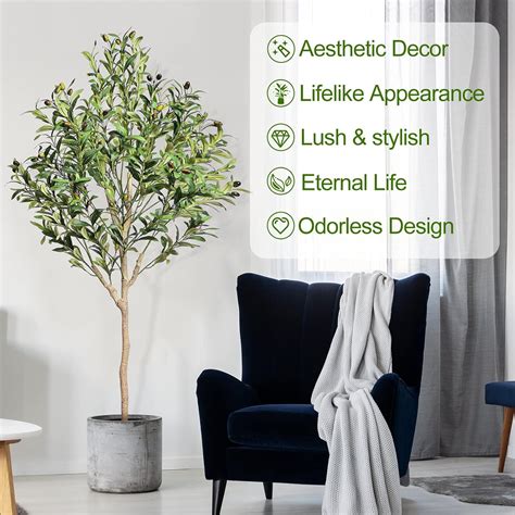 Buy Keeplush Faux Olive Tree Artificial Indoor 5.3 Feet Tall in Pot ...